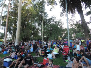 Most of the picnic space had been taken at 6:30 