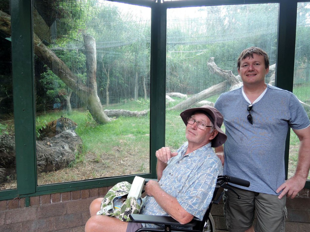 Nigel & Grant at the bear enclosure.