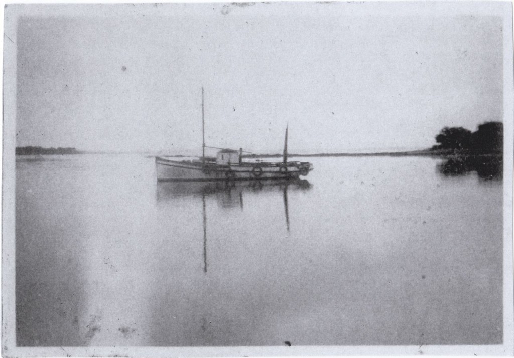 "Defiance" anchored at Whangoroa.